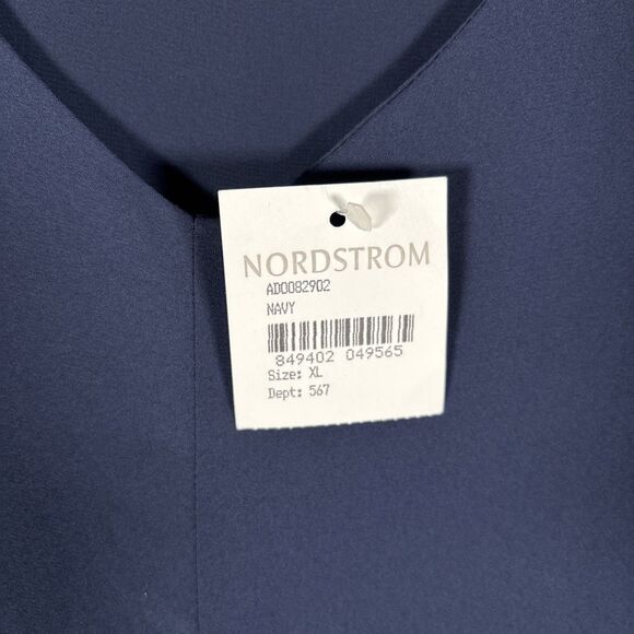 NWT ASTR The Label Shift Dress Mini Womens Sz XL Navy Blue Embroidered Lace - Picture 11 of 13